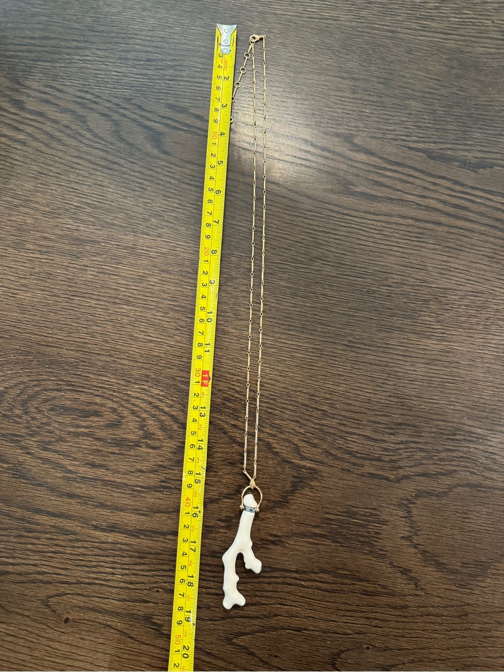 Stella & Dot Cameron Enameled White Coral Branch Long Necklace Adjustable - Picture 5 of 8